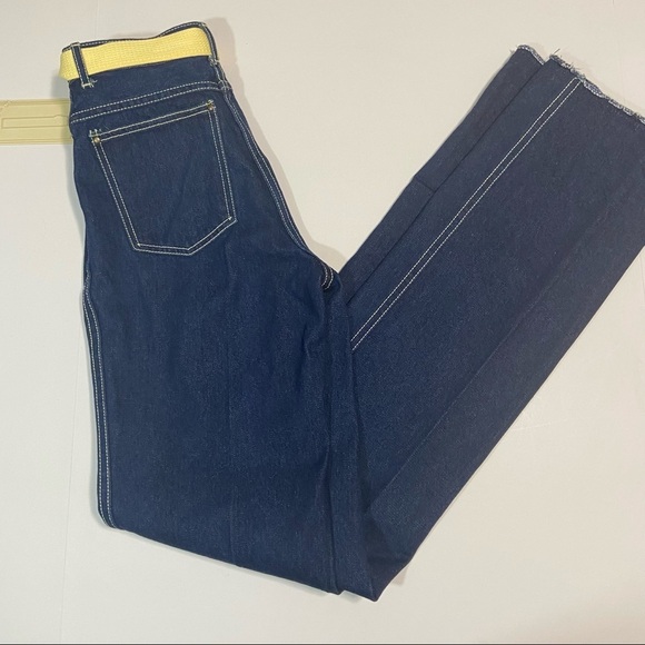 Vtg Britannia High Waist Straight Leg Jeans With belt - Picture 1 of 7
